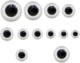 White Plastic Safety Eyes with Washers, Safety Eyes for Amigurumi, Crocheted and Knitted Dolls and Animals, Stuffed Animal Eyes