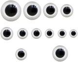 White Plastic Safety Eyes with Washers, Safety Eyes for Amigurumi, Crocheted and Knitted Dolls and Animals, Stuffed Animal Eyes