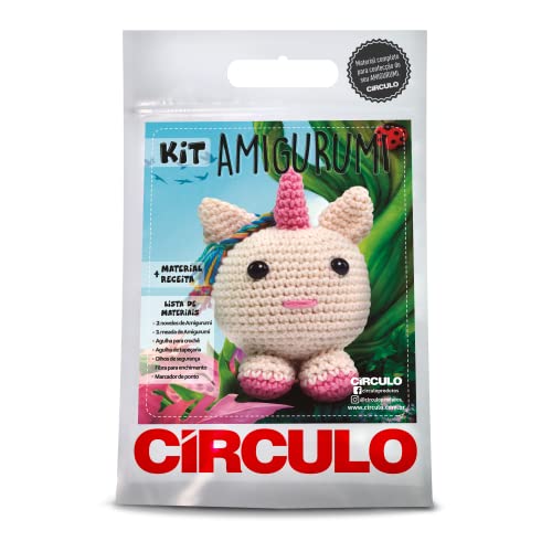 Círculo Amigurumi Kit for Beginner - Animal Ball Collection - All Materials Included, Clear Easy to Follow Instructions - 1 Crochet Kit (Unicorn)