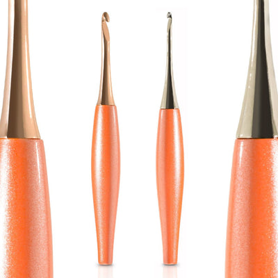 Furls Odyssey Crochet Hook PEACH with Nickel, DISCONTINUED/RARE
