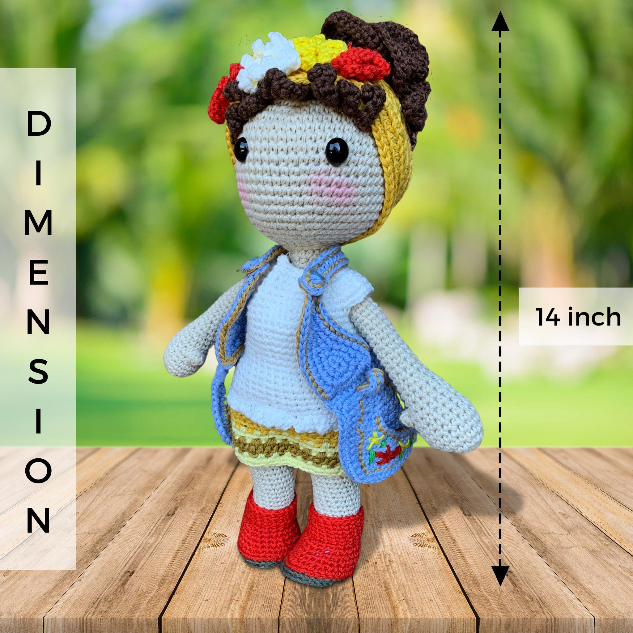 Small Crochet Doll Toy | Finished Amigurumi Doll for Sale | Stuffed Homemade Mini Doll | Gifts for Girls and Daughters | Miniature Baby Doll