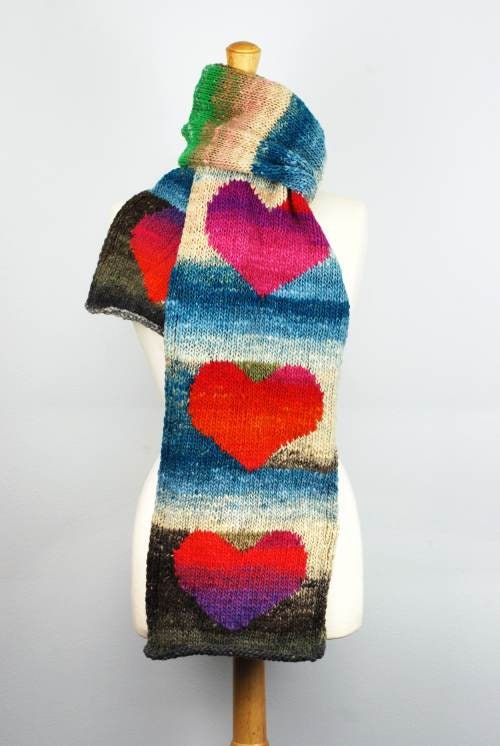 Knitting Kit, NORO "Heart Scarf" Digital Download, Pattern Only