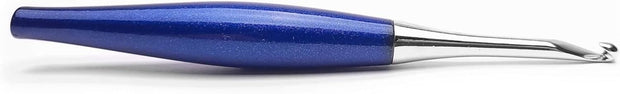 Furls Crochet Hook, Odyssey Navy Blue, Nickel Plated Tip for Effortless Glide, Ergonomic Handle Crochet Hooks 7"