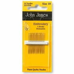 John James Embroidery Needles Size 10