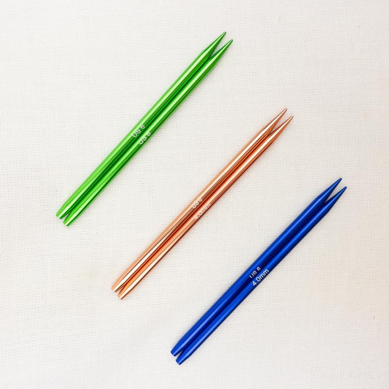 Atelier Interchangeable Knitting Needles, Stainless Steel, Knitting Needles Set with 14 Needle Sizes (Green)