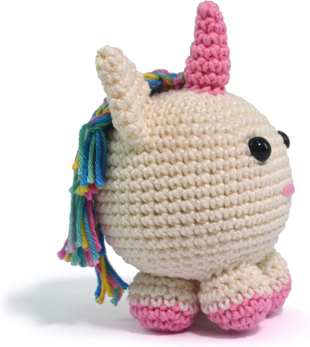 Círculo Amigurumi Kit for Beginner - Animal Ball Collection - All Materials Included, Clear Easy to Follow Instructions - 1 Crochet Kit (Unicorn)