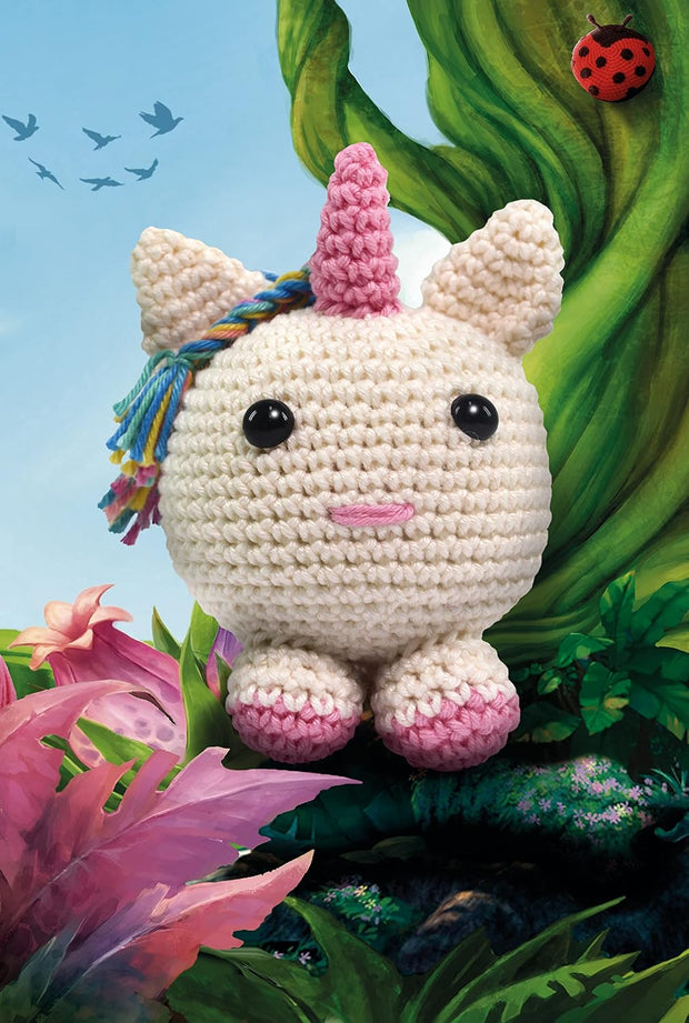 Círculo Amigurumi Kit for Beginner - Animal Ball Collection - All Materials Included, Clear Easy to Follow Instructions - 1 Crochet Kit (Unicorn)