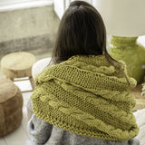 HOOOKED DIY Knitting Kit RibbonXL Cable Throw Spicy Ocre