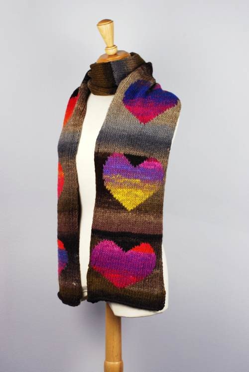 Knitting Kit, NORO "Heart Scarf" Digital Download, Pattern Only