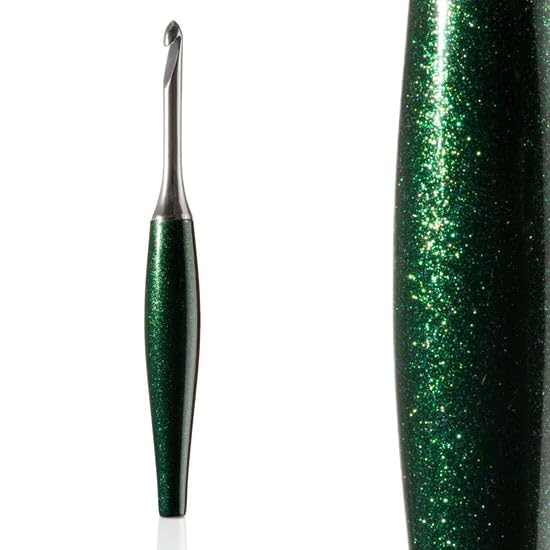 Furls Odyssey Crochet Hook EMERALD Green with Nickel Finish - DISCONTINUED Rare