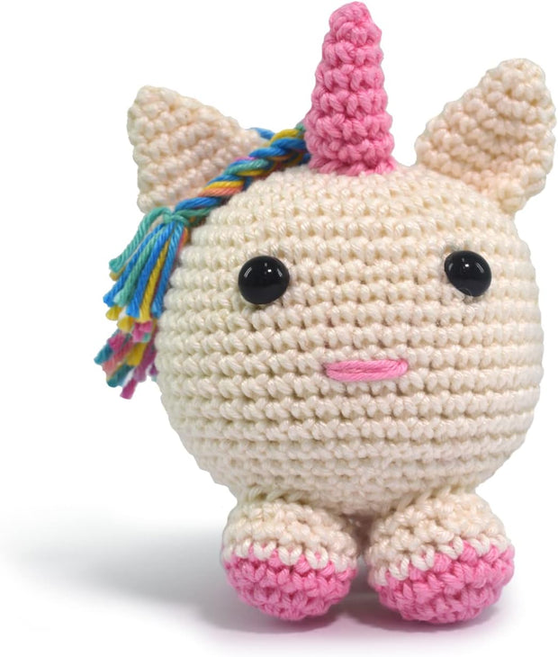 Círculo Amigurumi Kit for Beginner - Animal Ball Collection - All Materials Included, Clear Easy to Follow Instructions - 1 Crochet Kit (Unicorn)