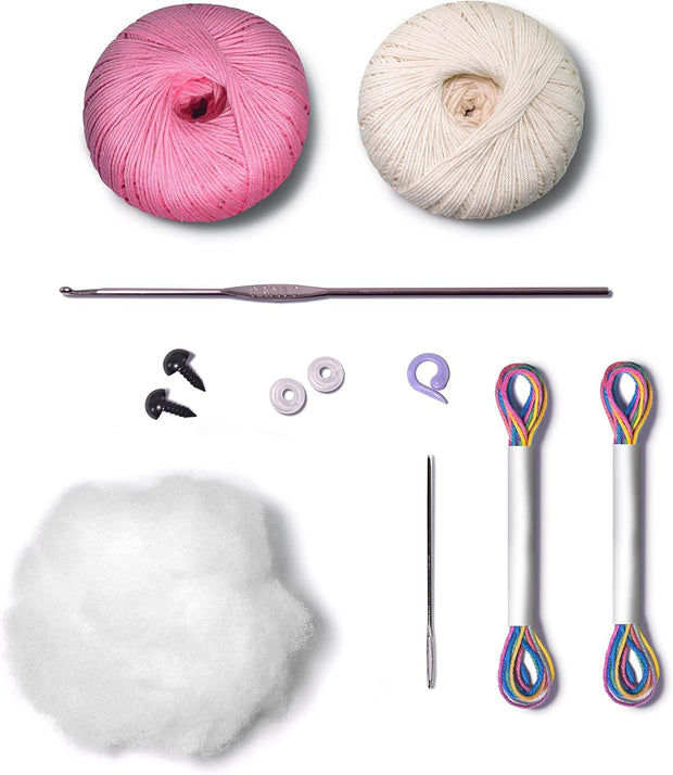 Círculo Amigurumi Kit for Beginner - Animal Ball Collection - All Materials Included, Clear Easy to Follow Instructions - 1 Crochet Kit (Unicorn)