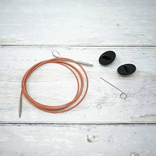 Lykke Crafts, Pink Swivel Cord Accessory for 3.5 inch Needle Tips to Create 20 inch Circular Needle