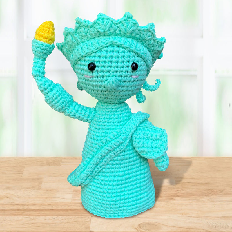 the lady liberty, mini statue of liberty, miniature statue of liberty, statue of liberty figurine, statue of liberty toy, statue of liberty for sale, miss liberty, small statue of liberty, statue of liberty plush, little lady liberty, little statue of liberty, statue of liberty doll, the liberty lady, crochet lady liberty, amigurumi lady liberty, crocheted lady liberty, handmade lady liberty