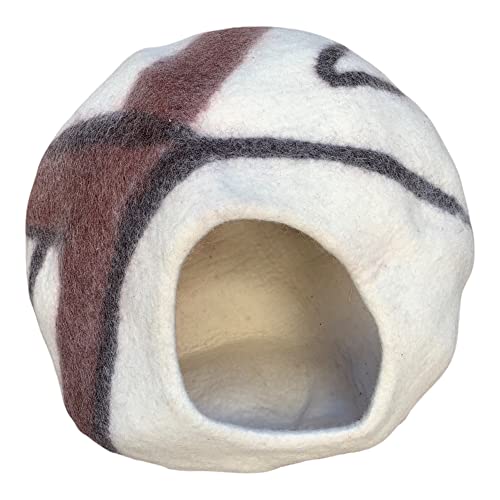 Cute Felt Cat Bed Cave, Small Cozy Wool Bed for Cats and Kittens