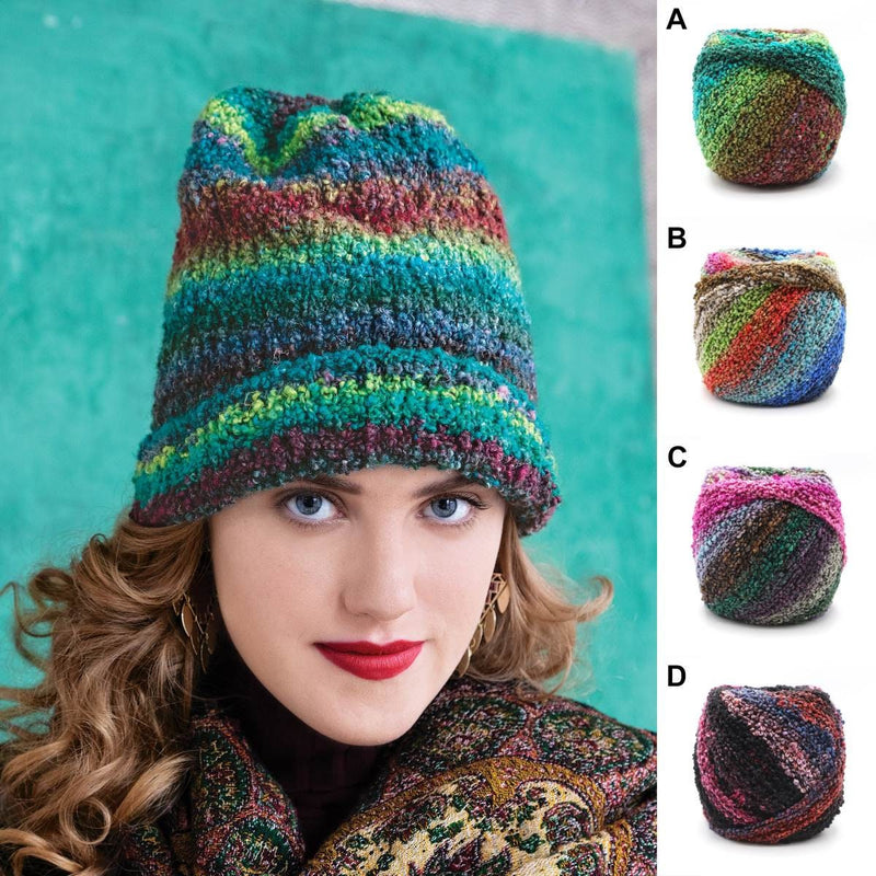 Knitting Kit, Slouchy Hat with Kanzashi by Noro Yarns,