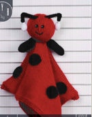 Knitting Pattern, Ladybug Baby Comforter, Lovey Pattern, Pattern Only, Digital Download