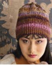 Women's Alternating Rib Hat with Noro Tabi, Knitting Pattern, Digital Download