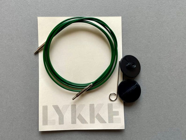 Lykke Crafts, Green Swivel Cord Accessory for 3.5 inch Needle Tips to Create 20 inch Circular Needle