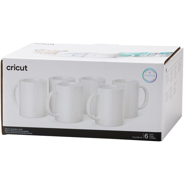 Cricut Mug Press Ceramic Mug Blank 15oz 6/Pkg by Cricut